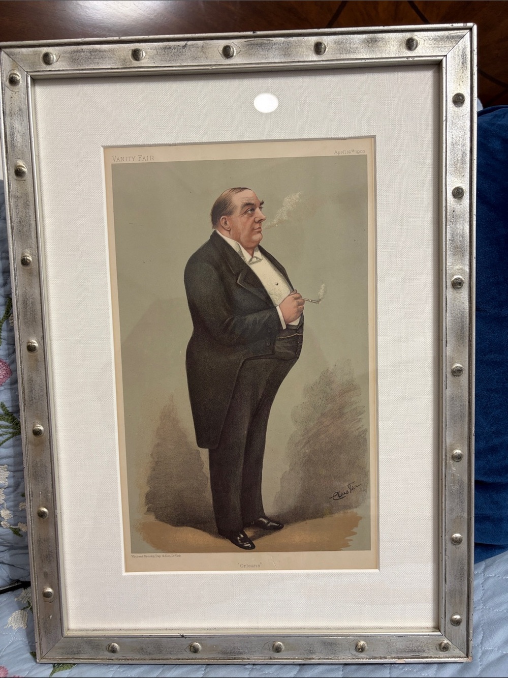 Vanity Fair Henry Aubrey Coventry 'Men of the Day. No. 874. "Orleans"' PreOwned